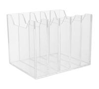 MAGICLULU Porta cellulare da scrivania in acrilico, organizer con 5 scomparti facili da pulire, per organizzazione spazi di lavoro e riunioni di gruppo