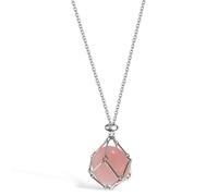 MAGICLULU Porta Cristalli in Metallo Rosa per Collane, Resistente alla Sbiaditura, Multiuso, Adatto a Cristalli e Pietre Preziose, Raffinato per Utilizzo Quotidiano