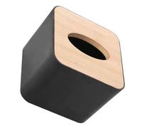 MAGICLULU Porta Fazzoletti in Legno di Bambù e Plastica, Contenitore Quadrato per Tovaglioli da Ufficio e Casa, Distributore di Asciugamani di Carta Elegante e Resistente per Ristoranti