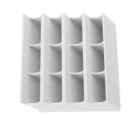 MAGICLULU Porta Lame da Barbiere Multiscomparto Bianco 12 Scomparti Organizer per Rasatura in Bagno Contenitore Compatto per Lame Tagliacapelli Base Stabile per Casa, Salone e Barber Shop