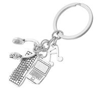 MAGICLULU Portachiavi Musicale con Simbolo Tastiera, Mouse e Cuffie per Ingegneri e Studenti di Matematica, Accessorio Resistente per Amanti della Tecnologia e Laurea, Gadget Creativo