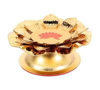 MAGICLULU Portalampada Lotus Ghee portacandele al Burro chiarificato Base Portacandele per Candele profumate Portacandele per Meditazione figurina in Stile Buddista candelabro per Tempio Eva
