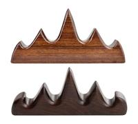 MAGICLULU Portapenne in Legno a Cinque Dita 2 Pezzi, Portaoggetti per Pennelli da Calligrafia, Supporto Multifunzionale per Scrivania, per Casa, Ufficio e Studio