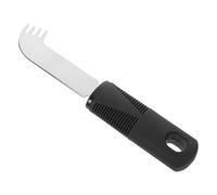 MAGICLULU Posate Ponderate Ergonomiche in Acciaio Inossidabile Impugnatura Larga Antiscivolo per Formaggio e Pane, Coltello Smussato per Allenamento Riabilitativo in Cucina