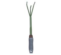 MAGICLULU Rastrello in Ferro e Plastica da Giardino a Tre Denti Portatile per Allentare e Rastrellare Terreno Verde Attrezzo Sicuro per Orto e Giardino