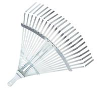 MAGICLULU Rastrello per Foglie in Metallo Manico Pieghevole e Testa Regolabile per Raccolta Foglie Morte Nel Giardino e Cortile