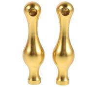 MAGICLULU Reggimensola Decorativo a Forma di Palla da Bowling in Lega di Alluminio Oro 2 Pezzi con Viti per Mobili e Carrelli, Facile Installazione per Progetti di Arredamento Casa