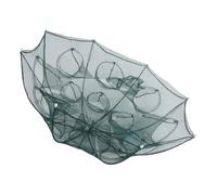 MAGICLULU Rete a Forma di Ombrello in Nylon Pieghevole Verde, 16 Fori, Comoda da Trasportare per Attività di Pesca e Raccolta di Aragoste e Animali Acquatici