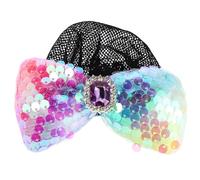 MAGICLULU Rete per Chioma in Garza Paillettes Colorate per Bambine, Accessorio per Chignon Facile da Creare, per Danza Latina e Spettacoli