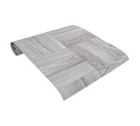 MAGICLULU Rotolo Pavimento in Vinile Autoadesivo 58,5cm X X 1,5mm, Piastrelle Adesive Antigraffio Effetto Legno Grigio-bianco, Pavimento Rimovibile per Casa e Ufficio Antiscivolo