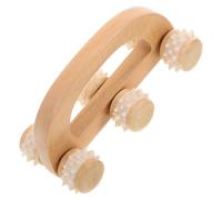 MAGICLULU Rullo Massaggiante in Legno Manuale a Sei Ruote per Mani e Piedi, Massaggiatore Creativo Portatile per Rilassamento Muscolare, Strumento Benessere Adatto a Chi Lavora al Computer