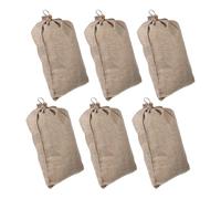 MAGICLULU Sacchetti Coulisse Riutilizzabili 6 Pezzi in Lino per Verdure | Tessuto Traspirante, Chiusura a Cordino, Beige e Kaki, per Frigorifero e Acquisti Quotidiani