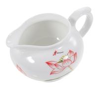 MAGICLULU Salsiera in Ceramica Bianca con Manico Confortevole, Barca per Salsa Semplice e Raffinata per Servire Condimenti e Salse in Cucina