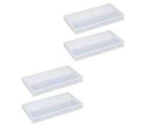 MAGICLULU Scatola Porta Testine Organizer Compatto 4 Pezzi per Lucidatura Unghie in Plastica Resistente Protezione Contro Sporco e Perdita per Uso Professionale e Domestico