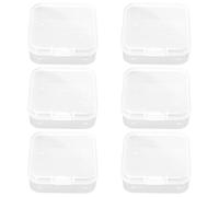 MAGICLULU Scatola Trasparente 6 Pezzi Coperchio per Gioielli | Contenitore Individuale in Plastica, Scomparti Separati, Pratico da Portare in Viaggio Breve