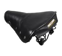 MAGICLULU Sella per Bici Vintage in Pelle Morbida Cuscino per Sella da Equitazione Confortevole Adatta per Bicicletta a Tre Ruote e Bici d'Epoca Colore Nero