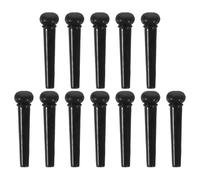 MAGICLULU Set 12 Pezzi Pioli Ponte Chitarra Acustica in Abs Nero Alta Durabilità e Risonanza Accessori per Chitarra Facile da Sostituire