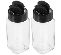 MAGICLULU Set 2 Barattoli per Spezie in Vetro 120ml Coperchio Pp e Tappo Farfalla, Contenitori per Condimenti Multiuso per Sale, Pepe e Polveri Aromatiche, Accessori Cucina Compatti per Uso