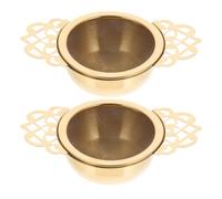 MAGICLULU Set 2 Filtri per Tè in Acciaio Inossidabile Oro Colino da Tè Design Elegante Adatto e Caffè per Infusori e Bevande Varie