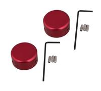 MAGICLULU Set 2 Pezzi Tappo per Effetto Chitarra in Lega di Alluminio Rosso Vino Viti e Maniglia, Copertura Pedale Resistente Protezione Unghia in Gomma, Accessori per Colore Colore Casuale