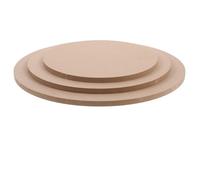 MAGICLULU Set 3 Pezzi Stampi Rotondi in Legno per Ceramica, Piatti per Modellare e Scultura, Facili da Pulire per Progetti di Artigianato e Scultura