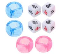 MAGICLULU Set 4 Dadi per Mahjong in Plastico Leggero e Portatile Design Circolare Liscio Colorato, Accessori da Gioco per Uso in Feste e Bar Karaoke