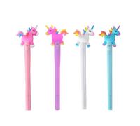 MAGICLULU Set 4 Penne Luminose a LED Design Cartone Animato Penne Leggere in Plastica Cappuccio per e Studenti per Scrittura Creativa e Uso Scolastico