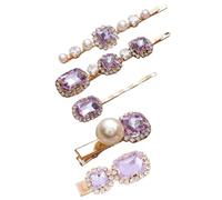 MAGICLULU Set 5 Fermagli per Chioma Retrò Strass e Perle, Forcine in Lega Piccole e Lisce, Accessori Moda per Ragazze e Donne, per Acconciature Quotidiane e Regali Stile Stile Casuale