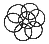 MAGICLULU Set 7 Pezzi Anelli Cuscini per Strumenti Musicali Resistenti e Portatili Nero in Gomma per Ciotole Sonore per Oggetti di Meditazione e Buddhismo