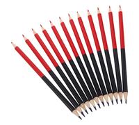 MAGICLULU Set da 12 Matite da Carpentiere Doppia Estremità Rosse e Blu Cancellabili, Matite Correttive Colorate per Marcatura e Controllo, per Ufficio, Arte e Valutazione Test