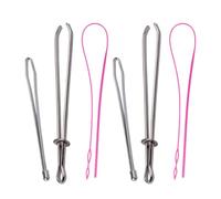 MAGICLULU Set da 2 Pezzi di Infila-Cordoncini in Metallo e 1 in Plastica Apparecchio per Filettatura per Cucito Fai da Te Strumento Multifunzionale per Infilare Fili e Coulisse per Uso