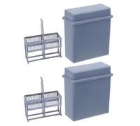 MAGICLULU Set da 2 Portavetrini per Colorazione in Plastica Supporto Multi-slot per 24 Vetrini, Contenitore per Esperimenti di Laboratorio, Accessori per Vetrini da Microscopio,