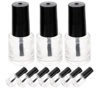 MAGICLULU Set da 20 Bottiglie di Vetro Trasparente per Unghie 5ml con Pennello Nero e Tappo in Alluminio, Contenitori Vuoti Portatili per Nail Art Fai da Te e Ricostruzione Unghie