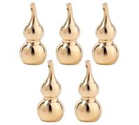 MAGICLULU Set da 5 Ciondoli in Ottone a Forma di Zucca per Portachiavi Fai da Te, Pendenti Creativi Decorativi, Design Cavo Medio, Portafortuna Feng Shui per Artigianato e Decorazione