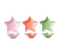 MAGICLULU Set di 3 Piatti per Condimenti in Ceramica, Design Semplice e Pratico, Impilabili e Antimischia, per Snack e Aperitivi Durante Feste o Campeggio Riutilizzabile Colore Casuale