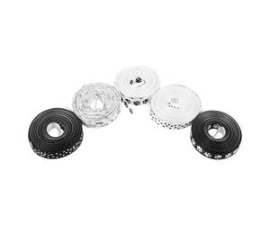 MAGICLULU Set di 5 Pezzi di Nastri in Poliestere Stampa Zampe di Cane, Texture Morbida e Resistente allo Sbiadimento, per Confezioni Regalo e Fai da Te