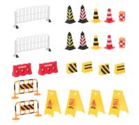 MAGICLULU Set di Blocchi Stradali in Plastica Miniatura, Modellini di Segnaletica Stradale e Infrastrutture Stradali, per Giochi Creativi e Apprendimento Pratico
