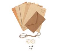MAGICLULU Set di Carta da Lettere Vintage A5 con 72 Fogli Kraft e Buste per Lettere D’amore, Carta da Cancelleria con Righe Stampate per Inviti, Messaggi e Corrispondenza Elegante