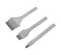 MAGICLULU Set di Perforatrici per Pelle 3 Pezzi Punte a Rombo 2/5/10, Strumenti per Cucire e Punzonatura Fai da Te, Kit Scalpelli per Cinture e Artigianato in Pelle, Adatto a Principianti