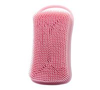 MAGICLULU Spazzola da Bagno Morbida in Silicone per Neonati, Spazzola Massaggiante Delicata per Cute, Design Quadrato Gancio per Uso Domestico e Shower, Colore Rosa Chiaro