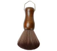 MAGICLULU Spazzola la Pulizia del Collo con Setole Morbide in Fibra, Pennello da Barba da Salone con Manico in Legno Ergonomico e Gancio Salvaspazio, Spolverino per Rasatura Manuale