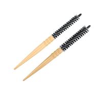 MAGICLULU Spazzola Per Chioma a Rullo in Legno 2 Pezzi Set, Spazzola Antistatica Rotonda Per Styling e Massaggio Cuoio Capelluto, Pettine a Rulli Leggeri e Portatili Per Chioma Femminili Quotidiani