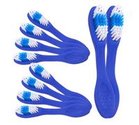 MAGICLULU Spazzolino Da Denti Con Manico Corto Set 20 Pezzi Morbido Portatile Per Pulizia Denti e Protesi Cura Odontoiatrica in Carcere Uso Quotidiano Viaggio Blu