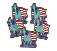 MAGICLULU Spilla Commemorativa per 250° Anniversario Usa 5 Pezzi in Lega di Zinco, Leggera e Resistente, Decorativa per Feste Patriottiche e Giorno Dell'indipendenza
