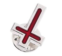 MAGICLULU Spilla Croce Religiosa Rossa in Lega di Zinco per Comunione, Decorazione Versatile e Simbolo di Fede per Eventi e Feste di Santa Comunione