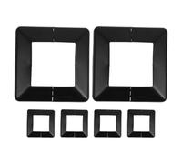 MAGICLULU Split Post Base Cover 6 Pezzi in PVC Nero 8x8cm, Struttura Divisa, nasconde fori viti, per Ringhiere e Recinzioni su Terrazze e Scale
