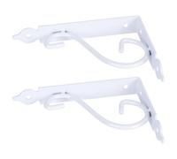 MAGICLULU Staffa Triangolare in Ferro Bianca 150mm, Set 2 Pezzi Supporto per Mensole a Muro, Staffe Portaoggetti Robuste per Cucina, Soggiorno e Ufficio, Accessorio Fai da Te per Scaffali