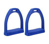 MAGICLULU Staffe da Equitazione Inglesi Antiscivolo in Plastica Blu con Cuscinetto in Gomma, Set 2 Pezzi, Resistenza Elevata e Assorbimento Urti per Protezione Ginocchia e Caviglie,