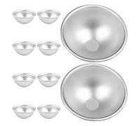 MAGICLULU Stampo per Torta Mousse a Mezza Sfera 10 Pezzi in Alluminio Antiaderente, Teglia da Forno a Cupola per Dolci, Budini e Bombe da Bagno, Utensili da Forno Fai da Te per Feste