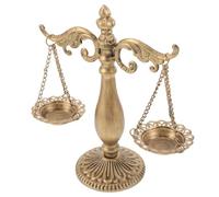 MAGICLULU Statua Vintage Bilancia da Giustizia Battuto Decorazione Casa e Ufficio Supporto Portagioie e Organizer da Scrivania Centro Retrò per Studio e Libreria